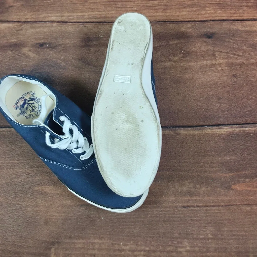 Polo Ralph Lauren Keaton V2 Sneakers Mens 11 Navy Good Canvas Low Top Shoes